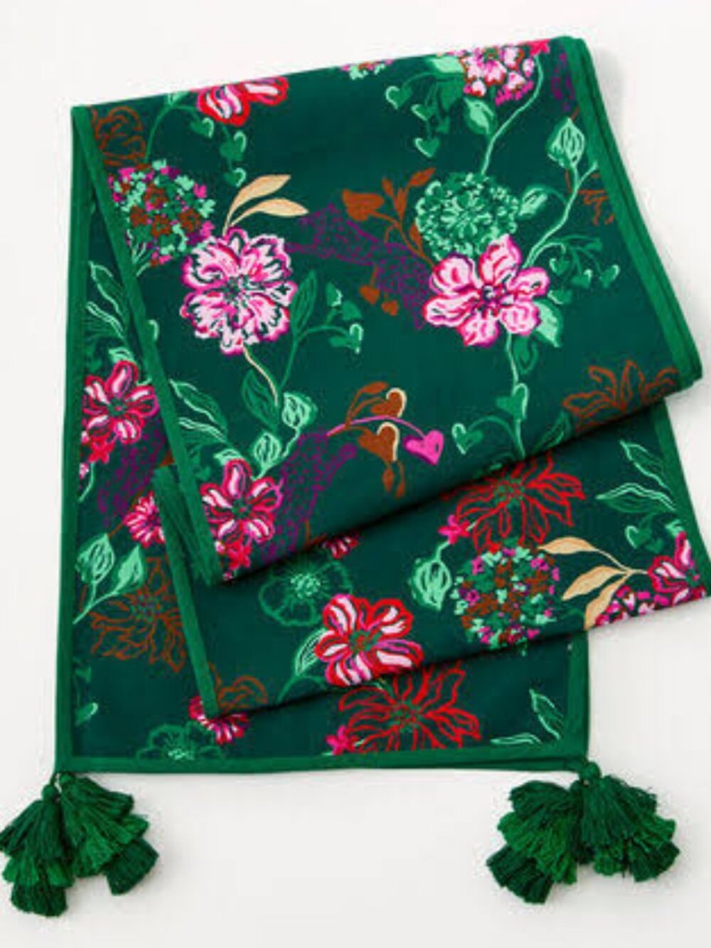 Lilly Pulitzer Table Runner with Tassels Safari Sanctuary